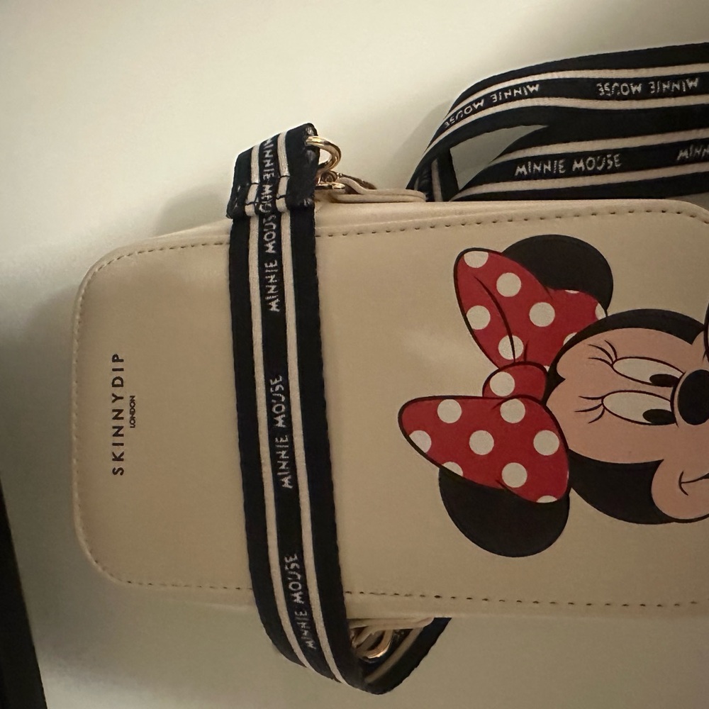 Cream Minnie Mouse Crossbody Bag